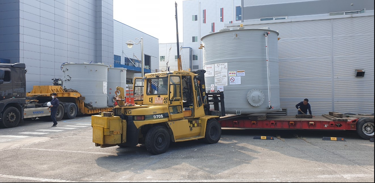 Completed loading of SJ Chem's delivery equipment [첨부 이미지2]